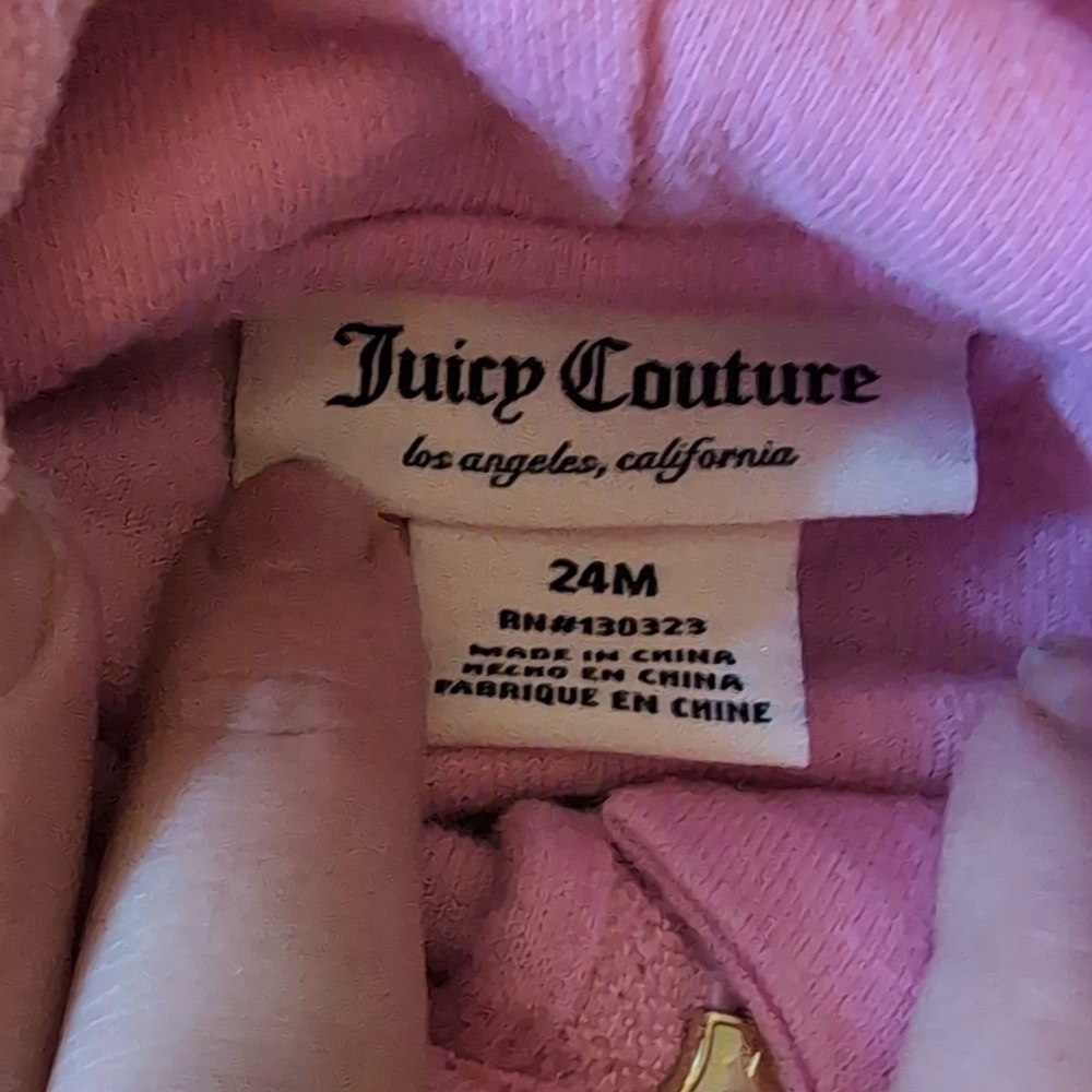 Juicy Couture Velor Zip Up Hoodie - Picture 2 of 7